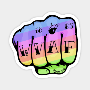 WVAF West Virginia Rainbow Fist Magnet