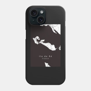 Ile de Re France Island Map Phone Case