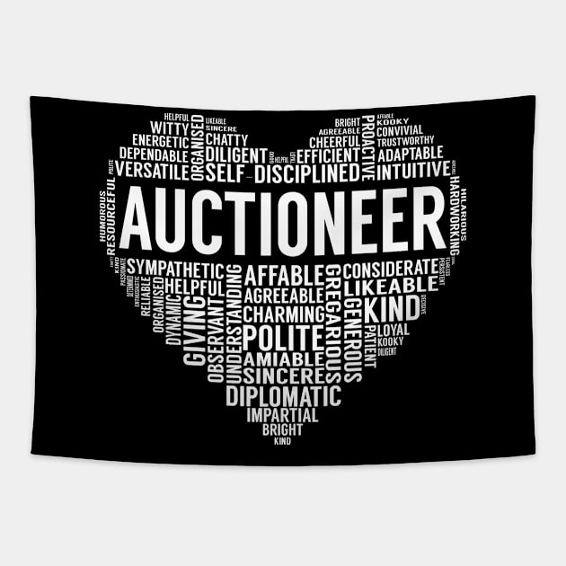 Auctioneer Heart Tapestry by LotusTee