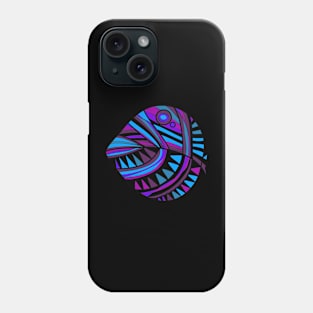 Mazipoodles New Fish Head Leaf Black Purple Blue Phone Case