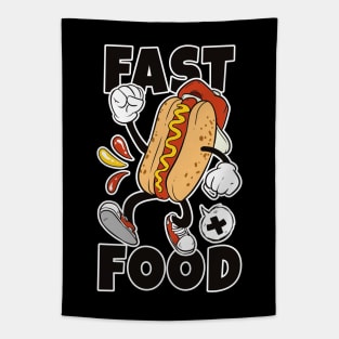 Running Hot Dog Tapestry