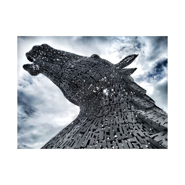 Kelpie against the sky - The Kelpies, Falkirk, Scotland by richflintphoto