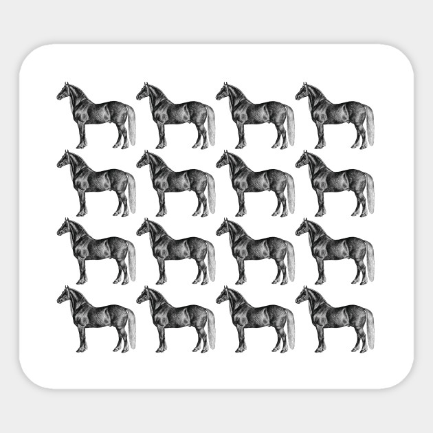 Horses Wallpaper Pop Art Horses Sticker Teepublic Uk
