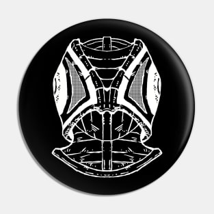 To your eternity white line art gugu helmet Pin