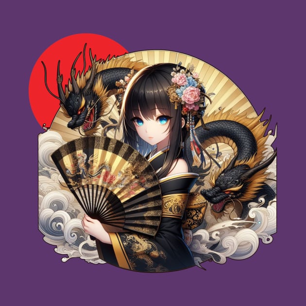 Geisha Dragon Lady by PlayfulPandaDesigns