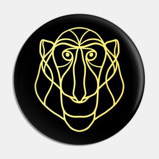 sulawesi monkey line art Pin