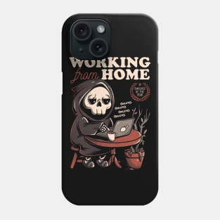 Working From Home - Creepy Skull Gift Phone Case