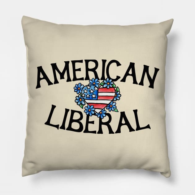 American Liberal Pillow by bubbsnugg