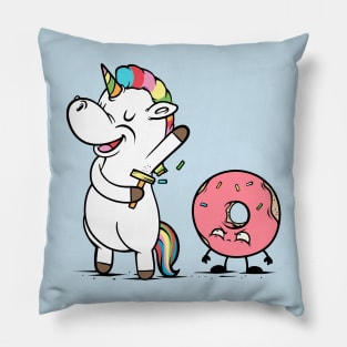 Unicorn Sprinkled Donut Cute And Funny Unicorn Pillow