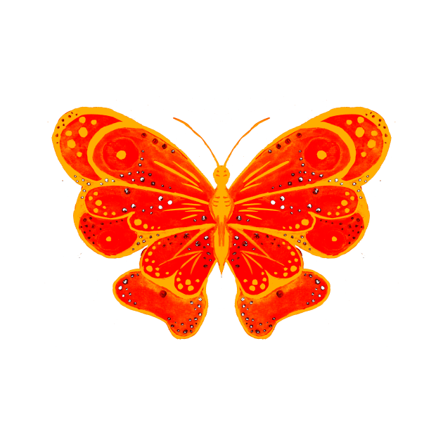 Orange Butterfly by ZeichenbloQ