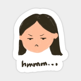 Cute Angry Illustration Expression Magnet