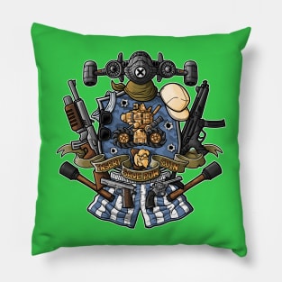 metal slug crest Pillow