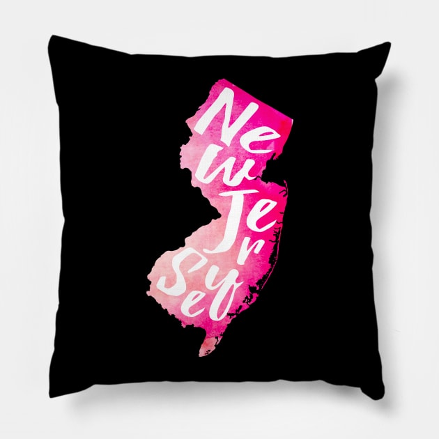 Pink New Jersey Pillow by lolosenese