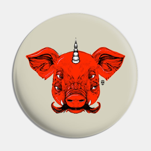 Mutant Pig Unicorn Pin by fakeface