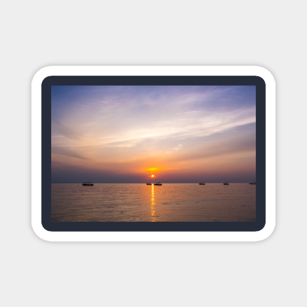 Tioman Island sunset Magnet by cloudart2868