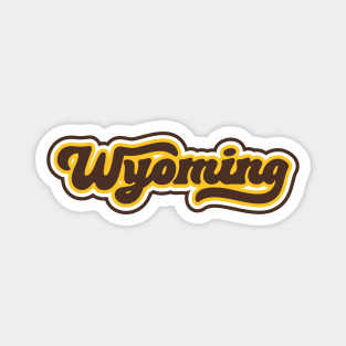 Retro Wyoming Script Magnet