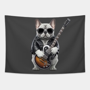 Dog Playing Guitar Tapestry