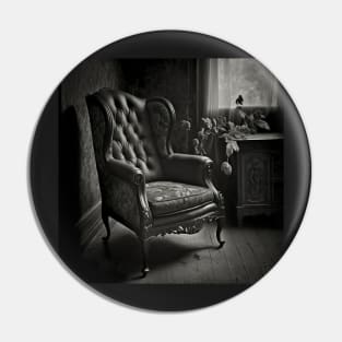 Life in Black and White Chair Pin