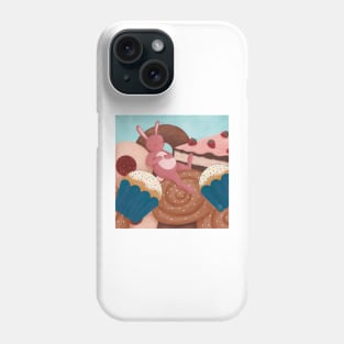 Bunny with pastry Phone Case