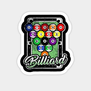 Billard Biliard Pool Snooker Funny Vintage Magnet