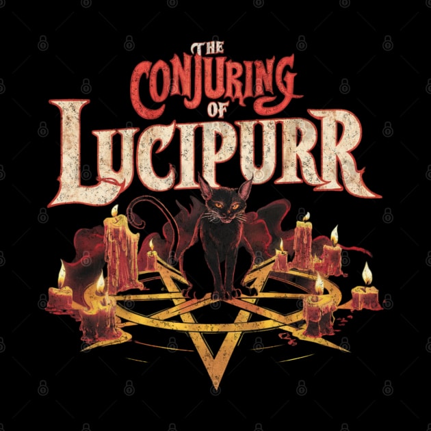 The Conjuring of Lucipurr Occult Gothic Spooky Horror Scary by Lavender Celeste