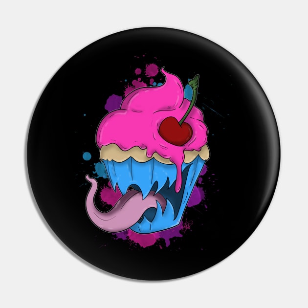 Cannibalistic Cupcake Pin by schockgraphics