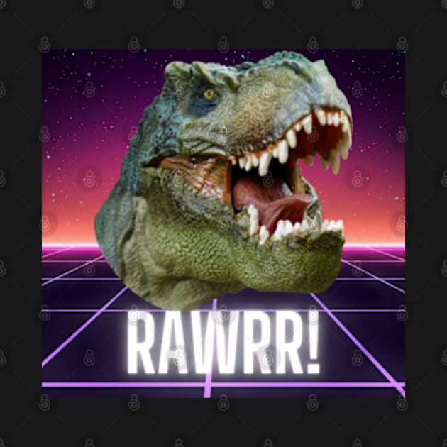 Retrowave T-Rex by 80snerd