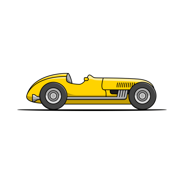 Classic Racing Car - Yellow by JingleSnitch