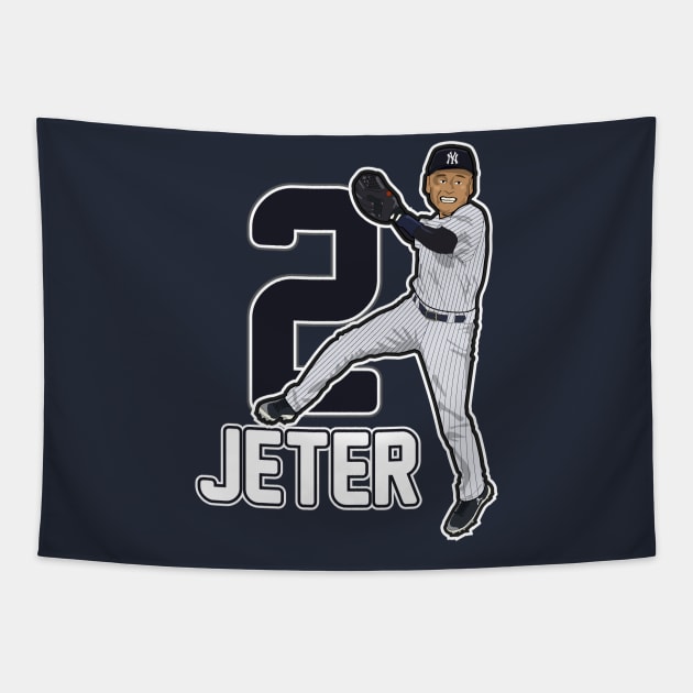 Yankees Captain Jeter Tapestry by Side Hustle