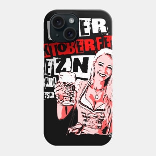 2reborn JEN Oktoberfest Bier Party Dirndl black Phone Case