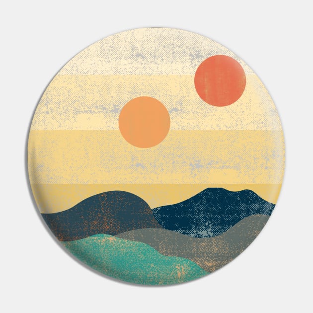 Binary Sunset Colorful Pin by High Altitude