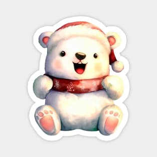 Little Cuties - Jolly Christmas Polar Bear Magnet