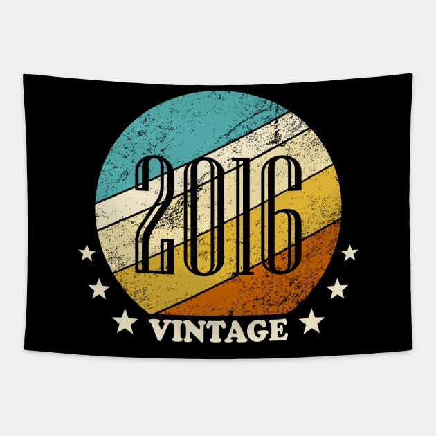 Vintage retro born in 2016 birth year gift Tapestry by Inyourdesigns