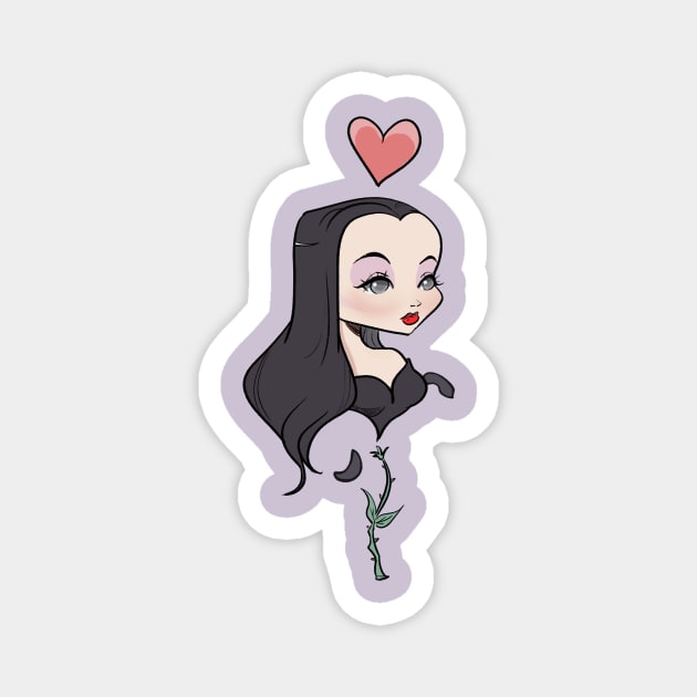 Miss Addams Magnet by Psychofishes