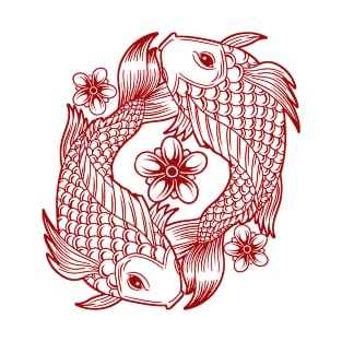 yin yang koi T-Shirt