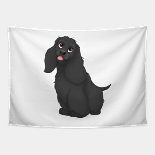 Black Cocker Spaniel Dog Tapestry