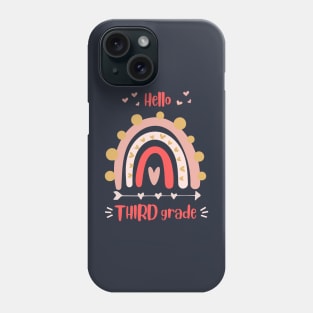 hello Third Grade Teacher Team rainbow Phone Case