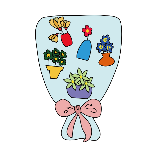 Bouquet, bunch of colorful flowers by FunnyFunPun