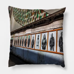 Working Men People Women Street Art Graffiti Pillow