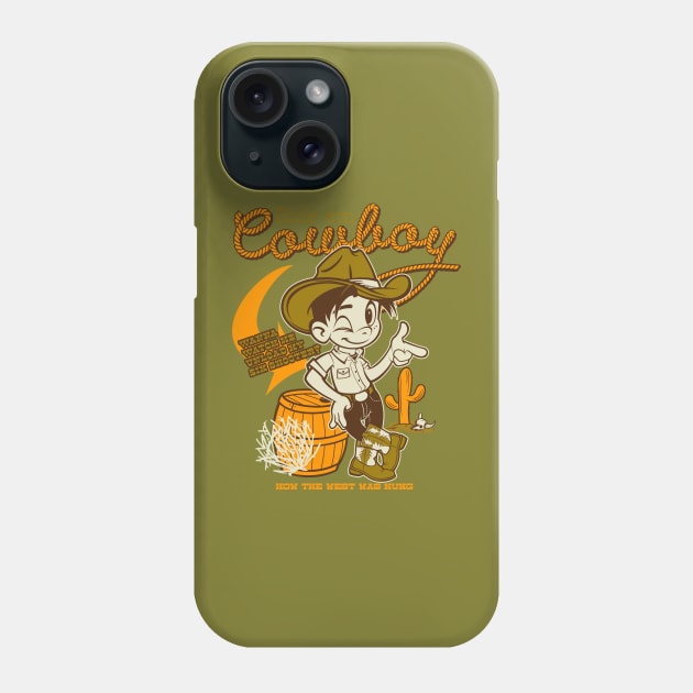 Cowboy How the West Was Hung Phone Case by StudioPM71