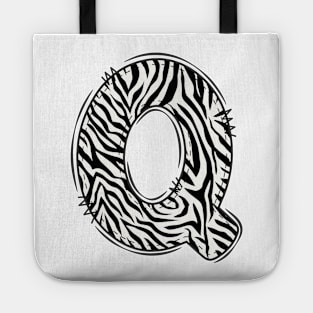 Zebra Letter Q Tote