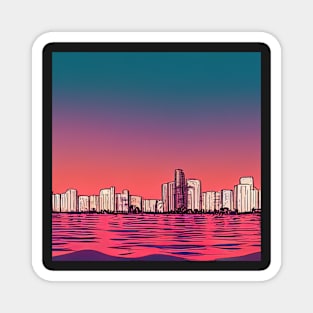 Miami | Comics Style Magnet
