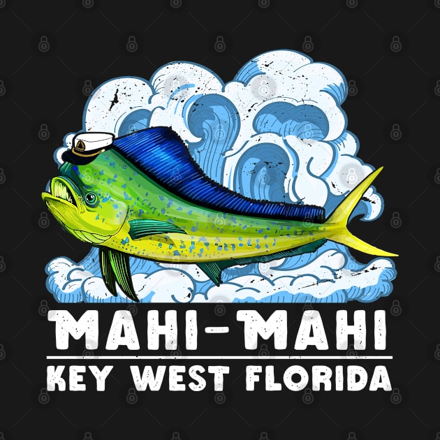 Funny Mahi Mahi Captain Hat Coryphaena Saltwater Dolphinfish Florida Key West by 96cazador