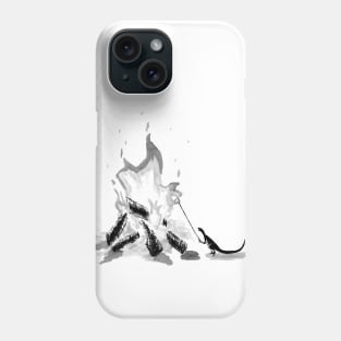 Mini Velociraptor Making S'mores Phone Case