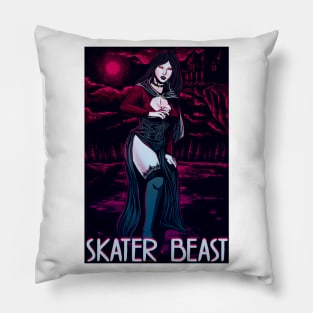 Vampire, Skateboard, Skater, City, Halfpipe, Girl Pillow