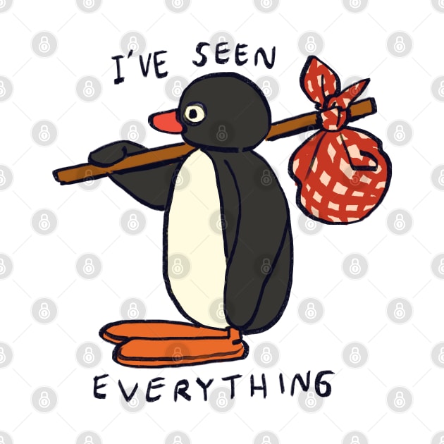 pingu penguin leaving / i've seen everything meme by mudwizard