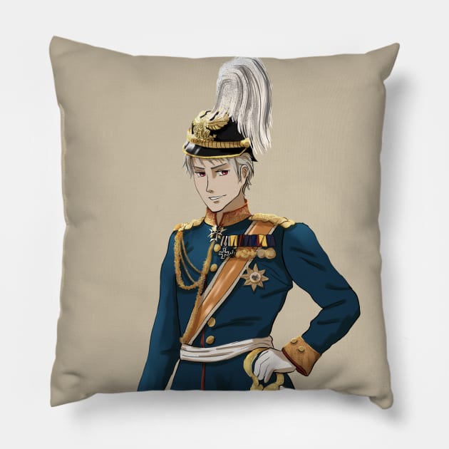 Hetalia Prussia 1888 Pillow by Silentrebel