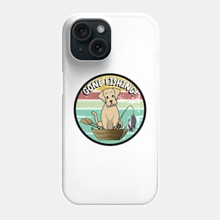 Funny big Dog has gone fishing Phone Case