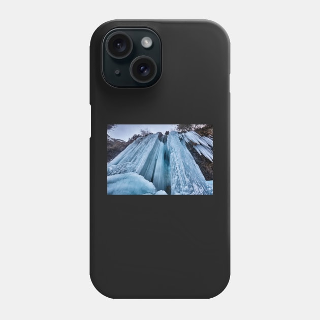 Frozen waterfall in the winter Phone Case by naturalis