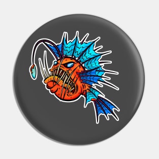 Angry Anglerfish Deep Sea Horror! Pin